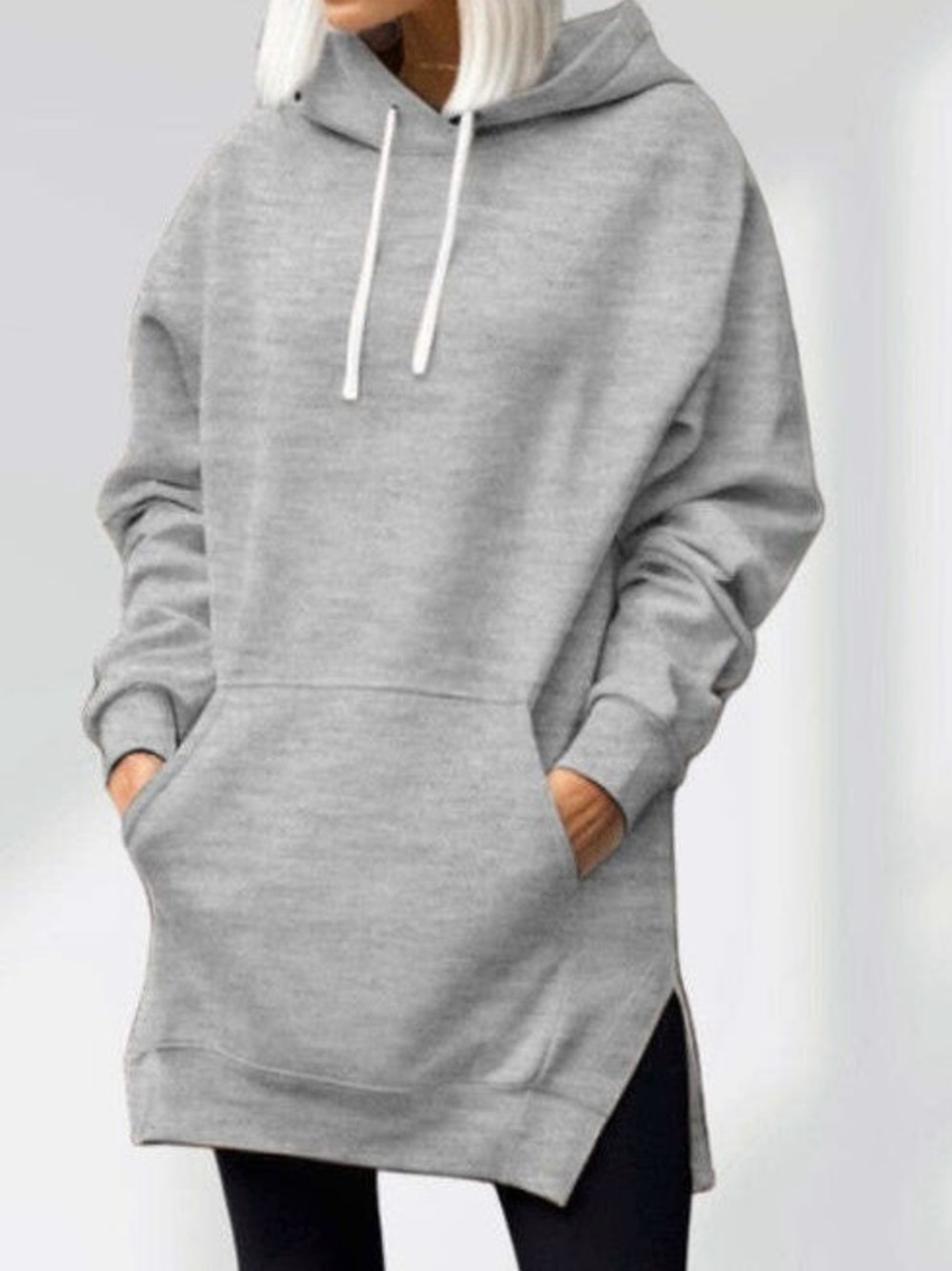 The Warmy Women's Gray oversized Hooded dress size M New in bag